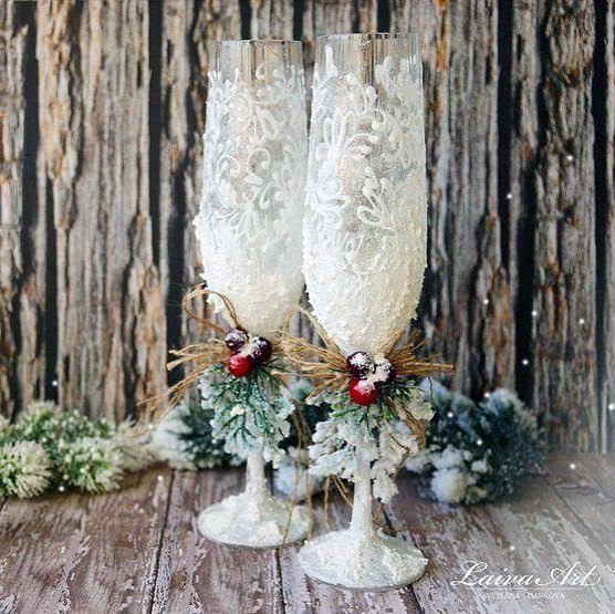 Amazing Frosted Wedding Champagne Glasses Ideas