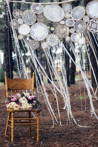 Amazing Gorgeous Bright White Wedding Dream Catcher Backdrop Inspiration