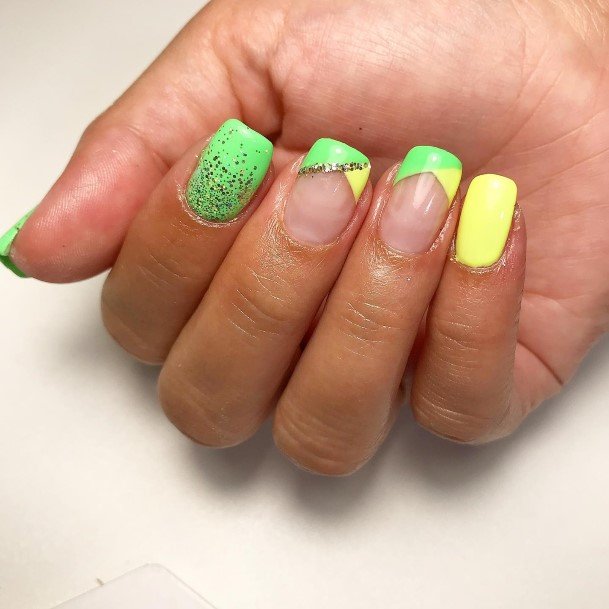 Amazing Green And Yellow Nail Ideas For Women