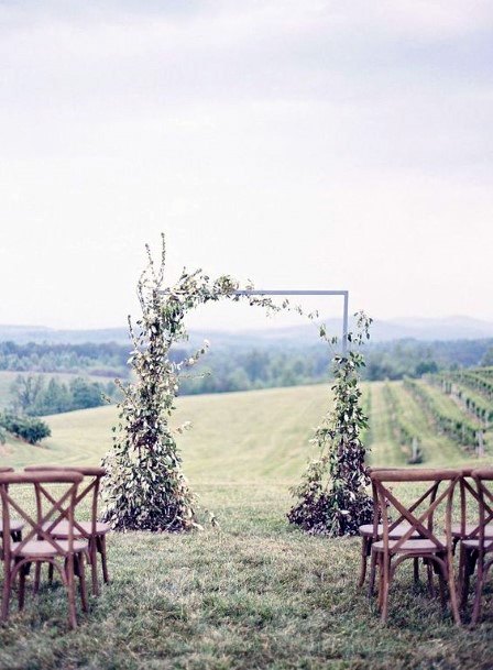 Amazing Greenery Rural Wedding Arbor Ideas