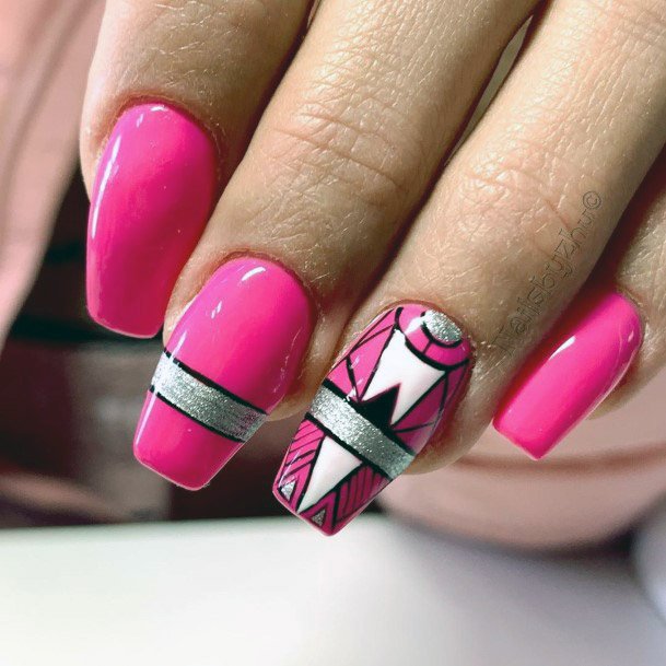 Amazing Hot Pink Nails