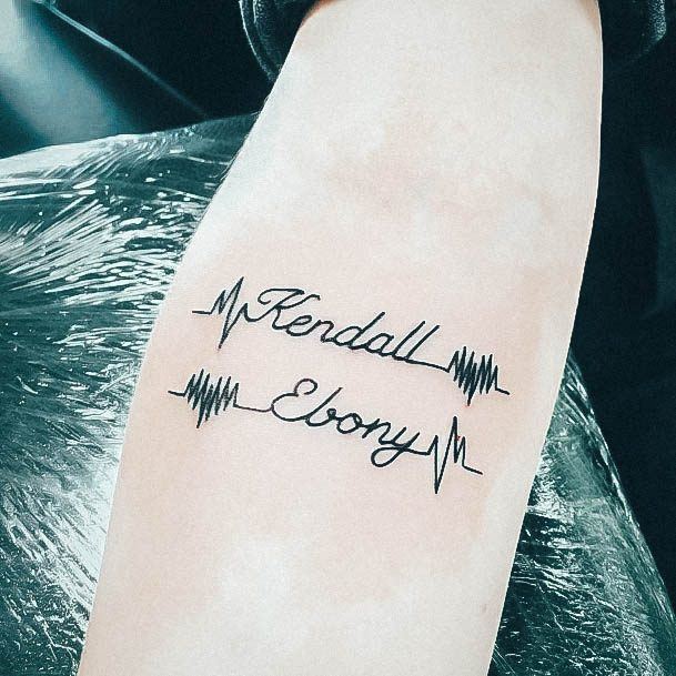 Amazing Kids Name Tattoo Ideas For Women Heartbeat