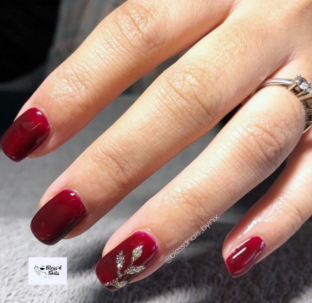 Amazing Maroon And Silver Nail Ideas For Women