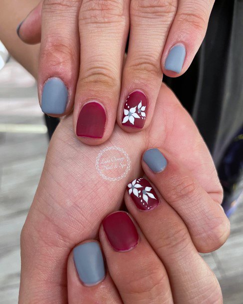 Amazing Maroon White Nail Ideas For Women