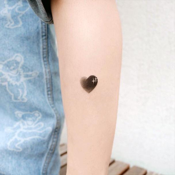 Amazing Negative Space Tattoo Ideas For Women Leg Heart