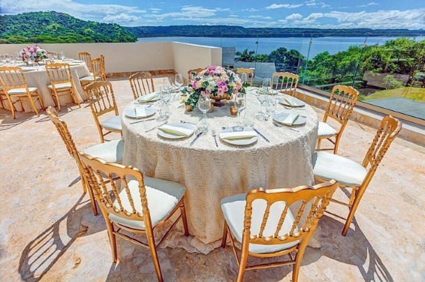 Amazing Ocean View Wedding Reception Beachy Floral Centerpiece Decoration Ideas