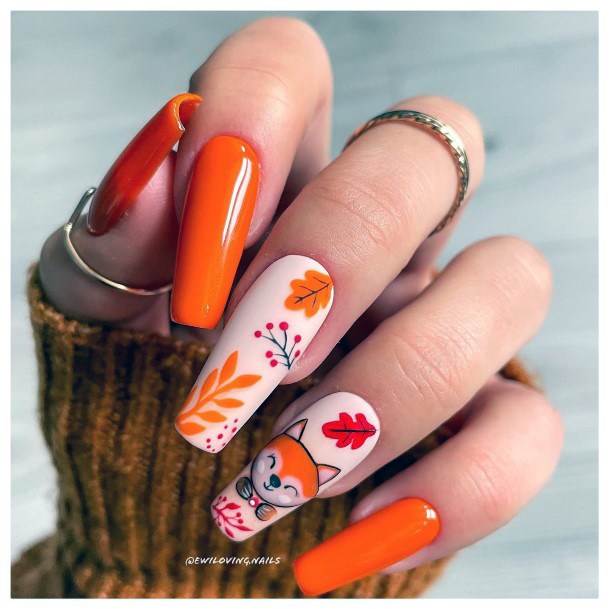 Top 100 Best Orange Nails For Women - Tangerine Fingernail Ideas