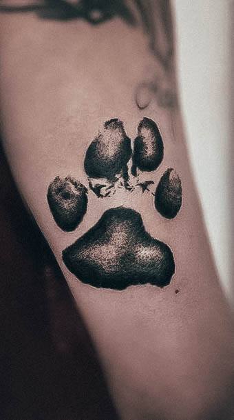 Amazing Paw Print Tattoo Ideas For Women Memorial Pet