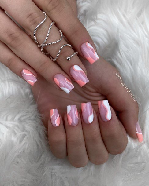 Amazing Peach And Pink Nail Ideas For Women