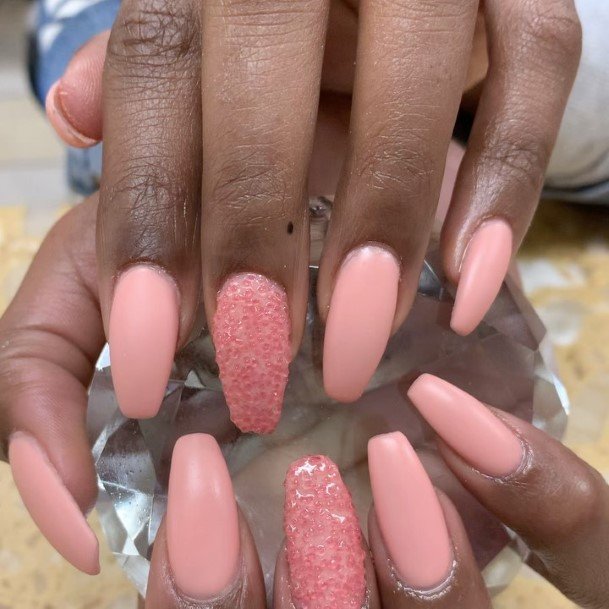 Amazing Peach Matte Nail Ideas For Women