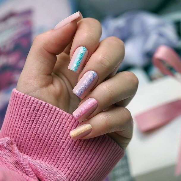 Amazing Pink And Blue Nail Ideas For Women