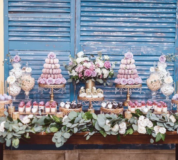 Amazing Pink Delicious Wedding Desert Table Inspiration Dougnut Pyramid Gorgeous Floral Ideas