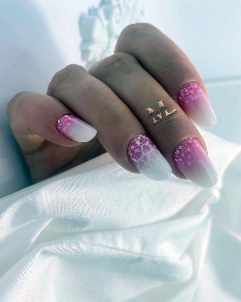 Amazing Pink Ombre With Glitter Nail Ideas For Women