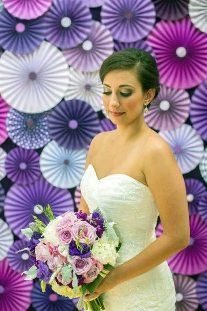 Amazing Purple Umbrella Wedding Backdrop Decor Inspiration