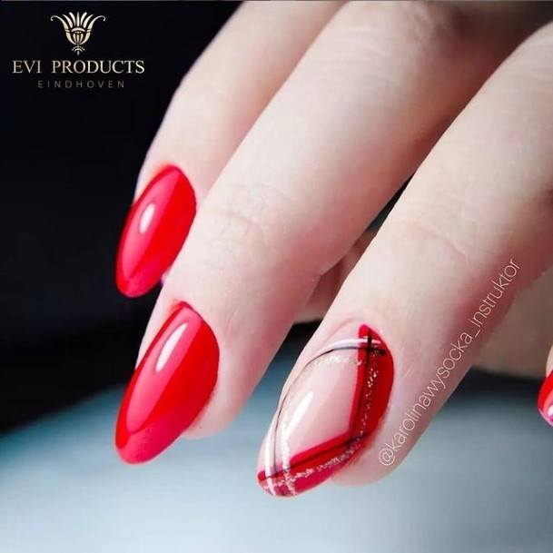 Amazing Red And Nude Nail Ideas For Women