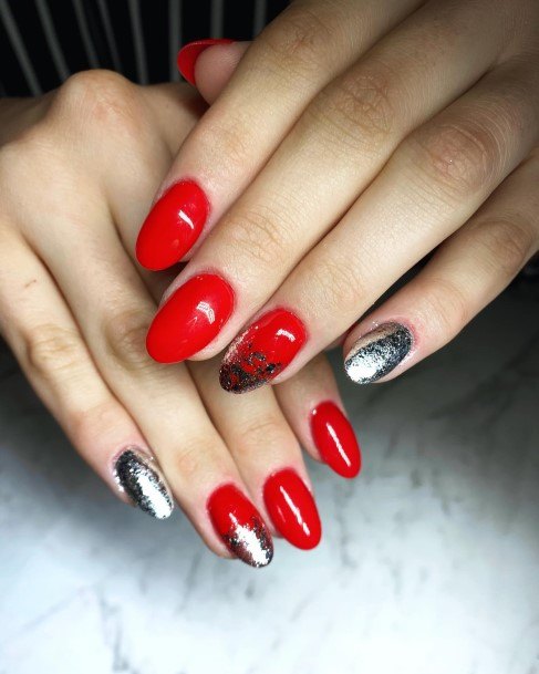 Amazing Red And Silver Nail Ideas For Women