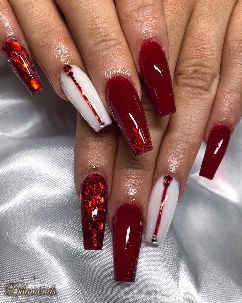 Amazing Red And White Nail Ideas For Women