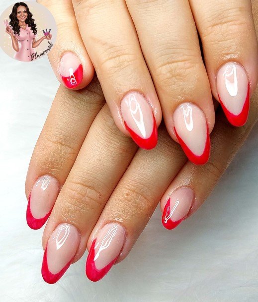 Amazing Red French Tip Nail Ideas For Women