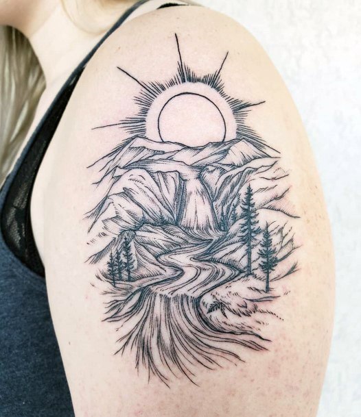 Amazing River Tattoo Ideas For Women