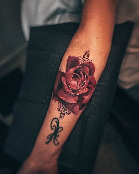 Amazing Rose Forearm Tattoo Ideas For Women