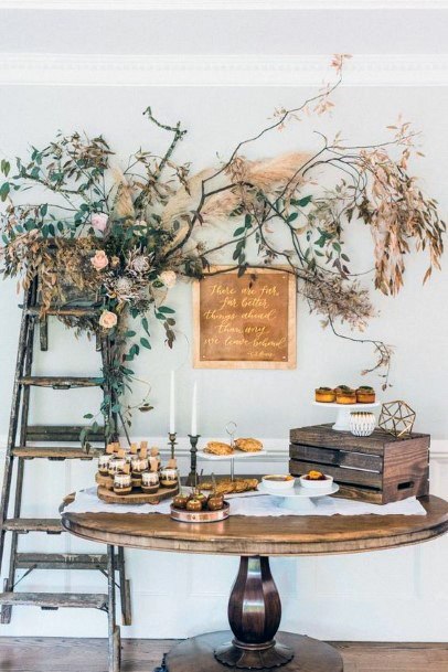 Amazing Rustic October Wedding Desert Table Ideas