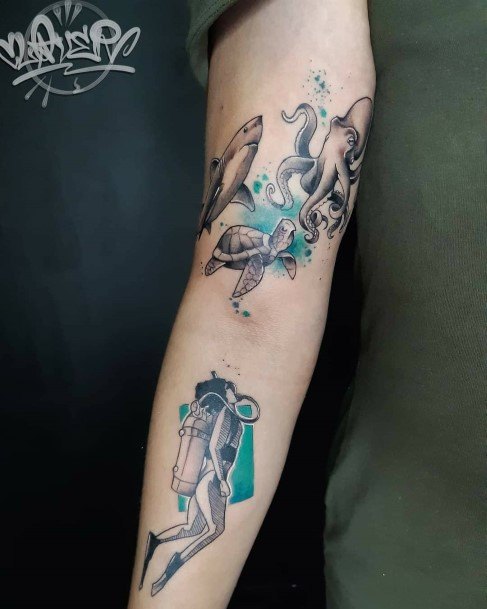 Amazing Scuba Diving Tattoo Ideas For Women