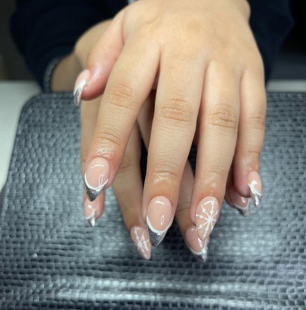 Amazing Silver French Tip Nail Ideas For Women