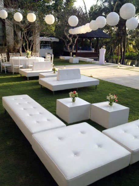 Amazing Sleek White Outdoor Wedding Furniture