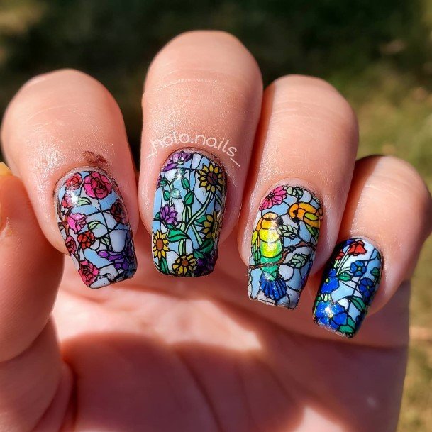 Amazing Stained Glass Nail Ideas For Women