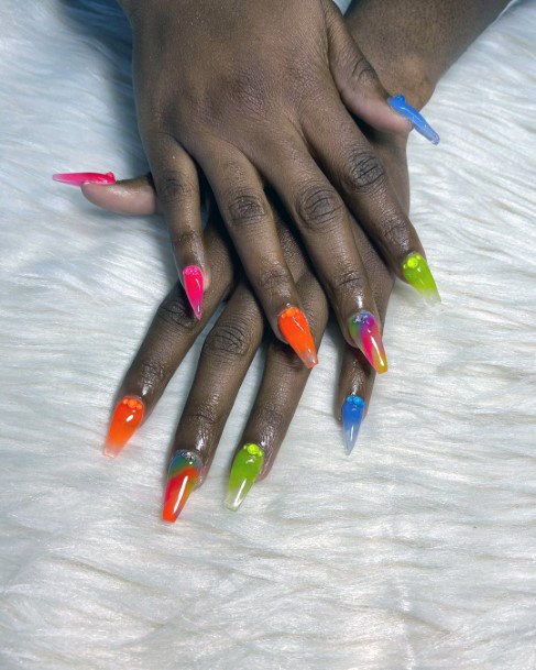 Amazing Summer Colorful Womens Prom Nail Inspiration Ideas