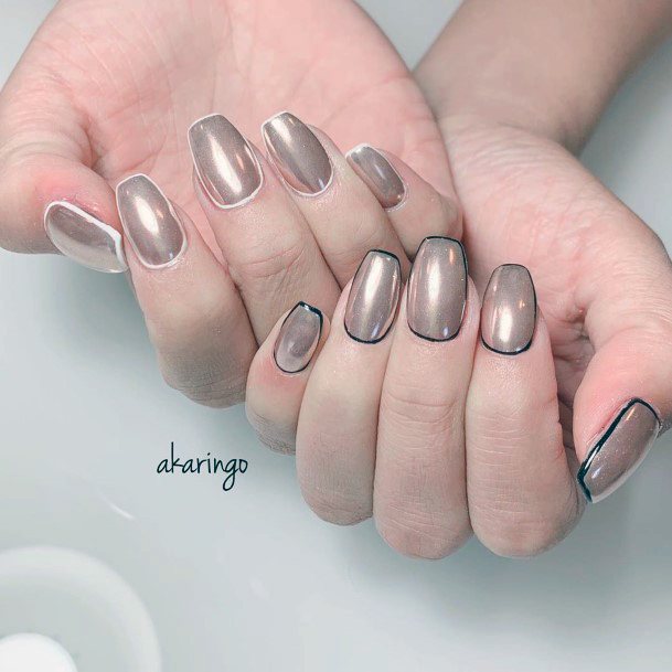 Amazing Tan Mirror Nail Inspiration For Women