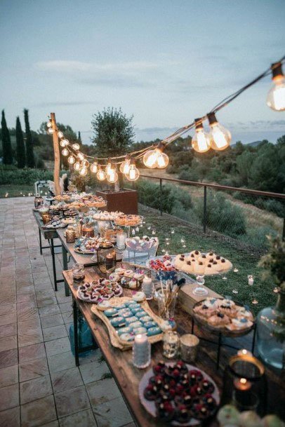 Amazing Tastey Snack Food Bar Outdoor Wedding Ideas Beautiful View