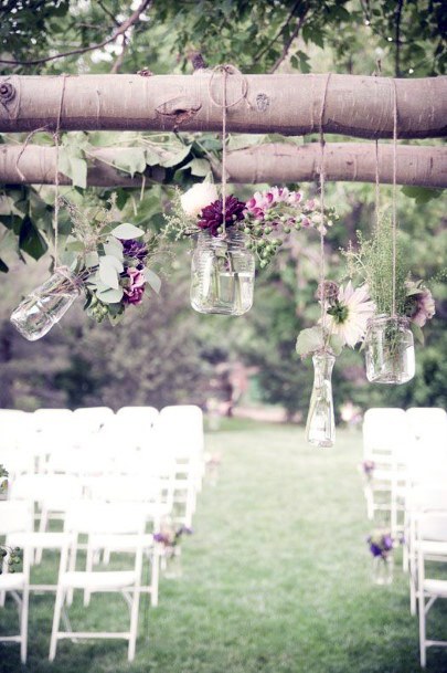 Amazing Tree Decoration With Mason Jars Wedding