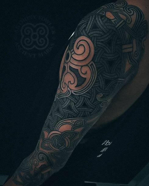 Amazing Viking Tattoo Ideas For Women Full Arm Sleeve