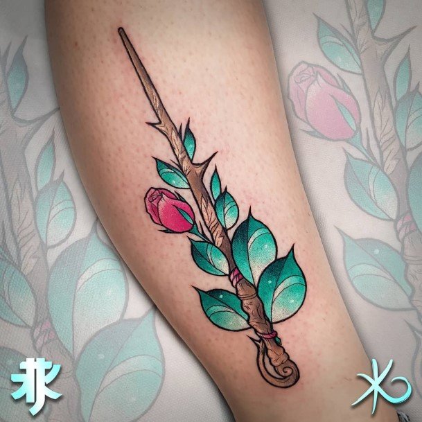 Amazing Wand Tattoo Ideas For Women