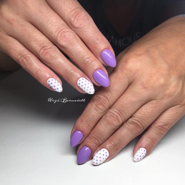 Amazing White And Purple Nail Ideas For Women