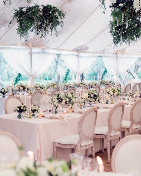 Amazing White Greenery Hanging Plant Decoration Ideas For Wedding Reception