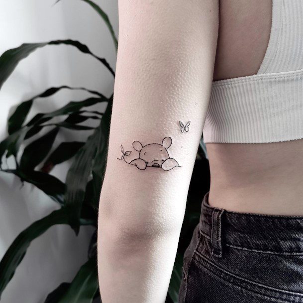 Pooh Tattoo on Calf  Best Tattoo Ideas Gallery