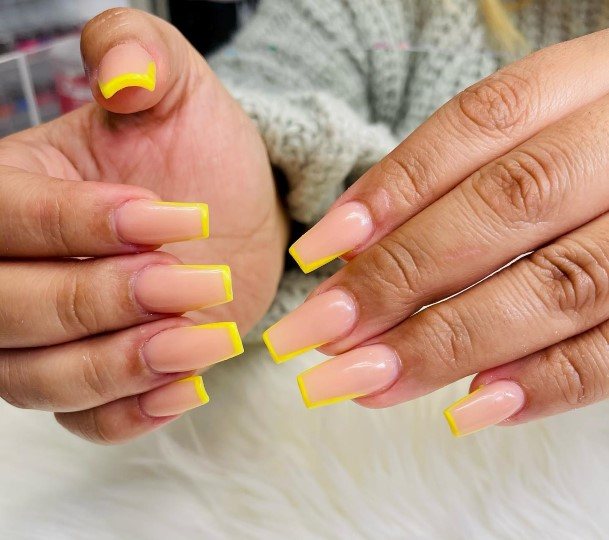 Amazing Yellow French Tip Nail Ideas For Women