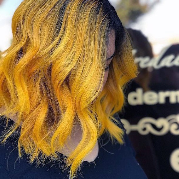 Top 100 Best Yellow Ombre Hairstyles For Women - Girl's Hair Ideas
