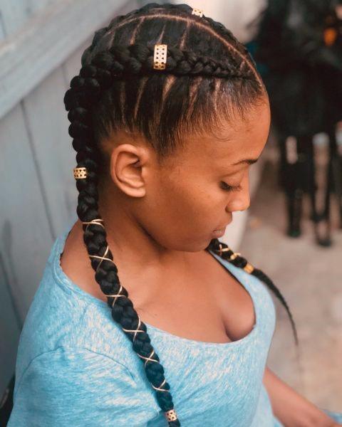 Amazon Inspired Dutch Pigtails Hairstyles For Black Women