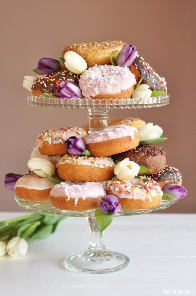 Amethyst Purple Donut Wedding Cake