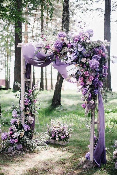 Amethyst Tinted Spring Wedding Flowers