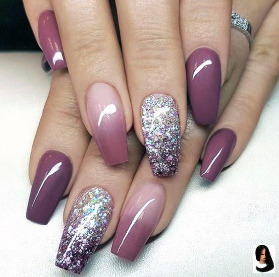 Amethyst Toned Blush Pink Nails For Women