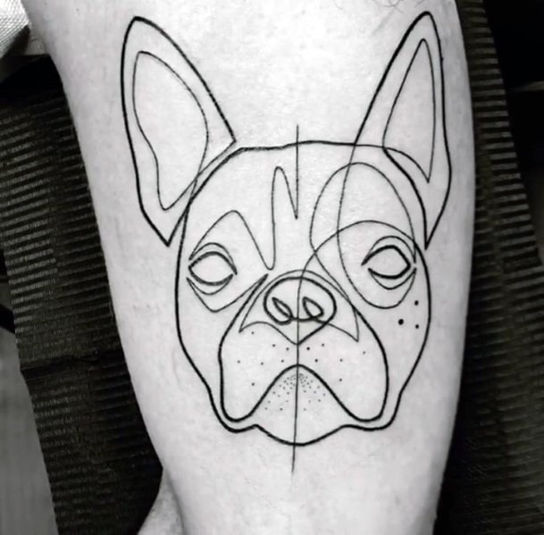 Anatomical Dog Tattoo For Women