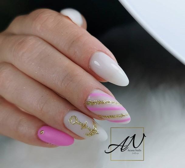 Anchor Nail Feminine Designs