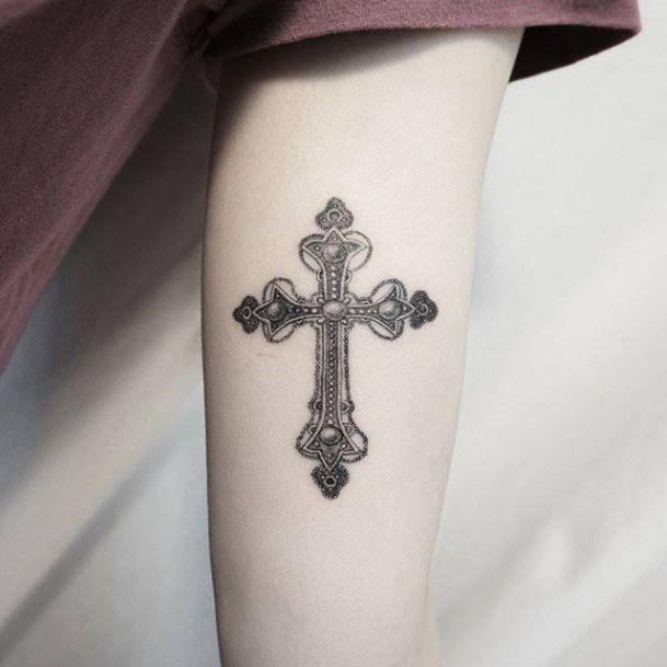 Update 90 womens feminine cross tattoo super hot  ineteachers