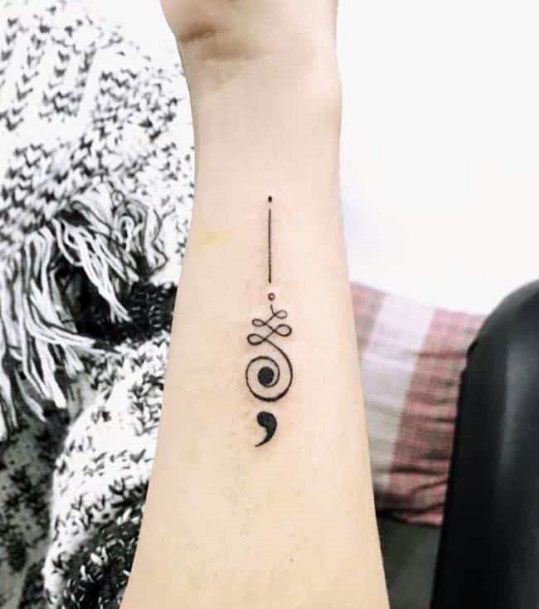 Ancient Symbol Tattoo Womens Forearms