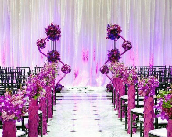 Angelic Wedding Reception Purple Decor Ideas