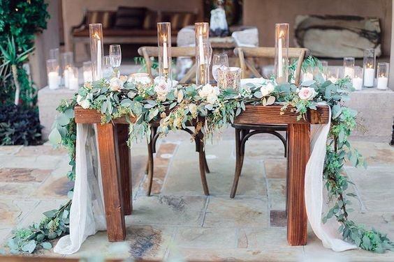 Angelic White Greenery Table Decoration Ideas For Wedding Inspiration Glass Candle